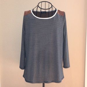 Papermoon Shirt with sueded shoulder detail